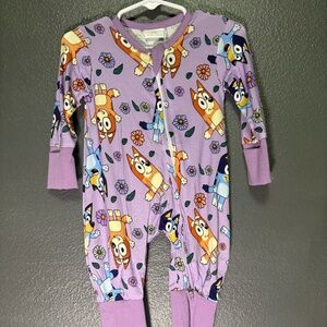 Bluey flowers bamboo sleeper